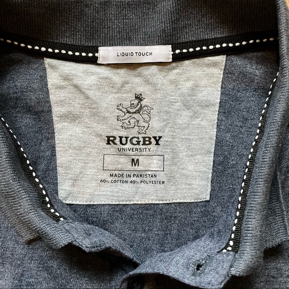 Rugby Golf Shirt Charcoal Polo Shirt NWOT Size M - Picture 3 of 5